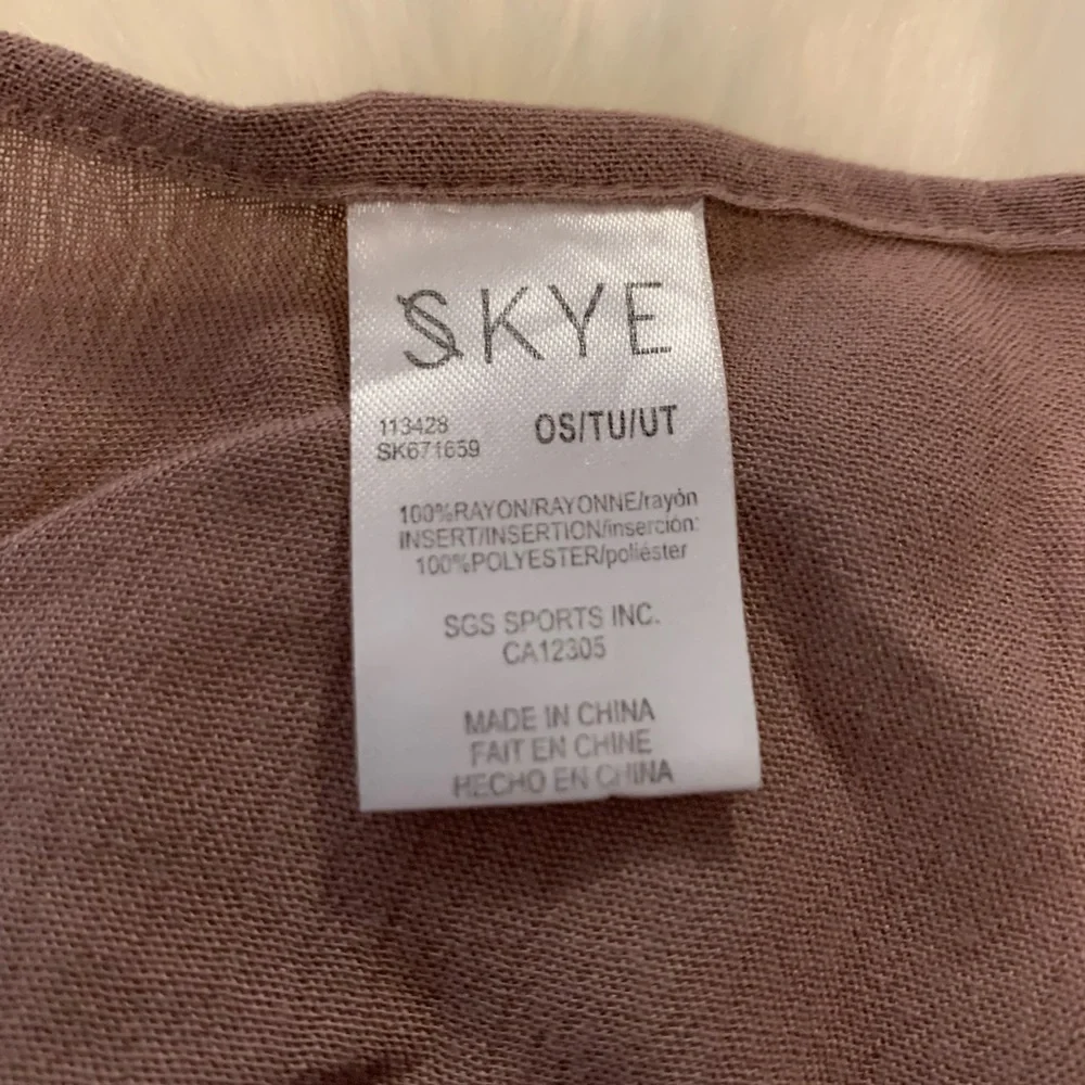 SYKE Joy KIMONO Mauve Swim Cover-up One Size Tassel Tie - Picture 2 of 15